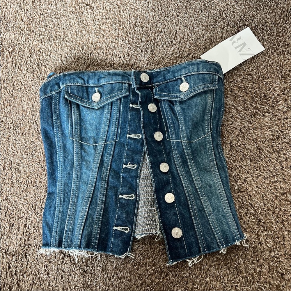 Zara denim top